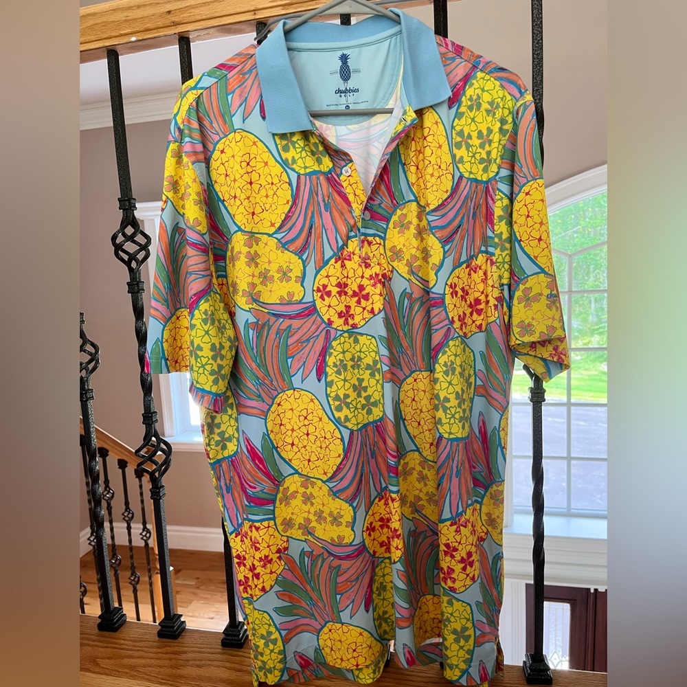 Nice pineapples golf shirt size XL